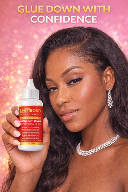 BossBond Lace Glue Xtreme Hold Water-Based, Latex-Free Wig &amp; Lace Adhesive 1.3 Oz