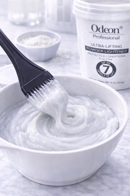 Odeon® Professional Ultra-Lifting Powder Lightener – Dust-Free Bleach, Up to 7 Levels of Lift (16 Oz)