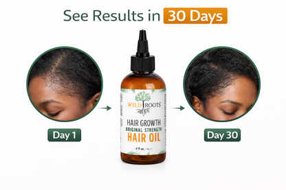 Wild Roots Original Strength Hair Growth Oil – Nourishing Scalp Treatment for Thicker, Stronger Hair (4oz)
