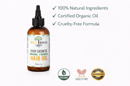Wild Roots Original Strength Hair Growth Oil – Nourishing Scalp Treatment for Thicker, Stronger Hair (4oz)