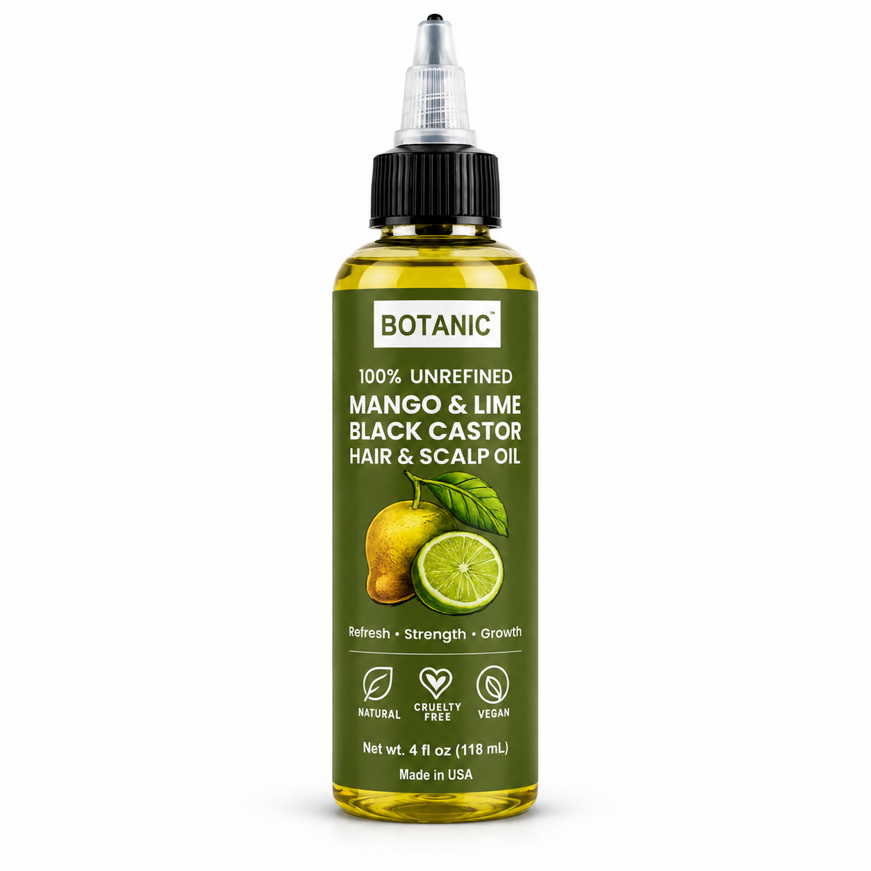 BOTANIC Mango & Lime Black Castor Hair & Scalp Oil – Refreshing Hair G ...
