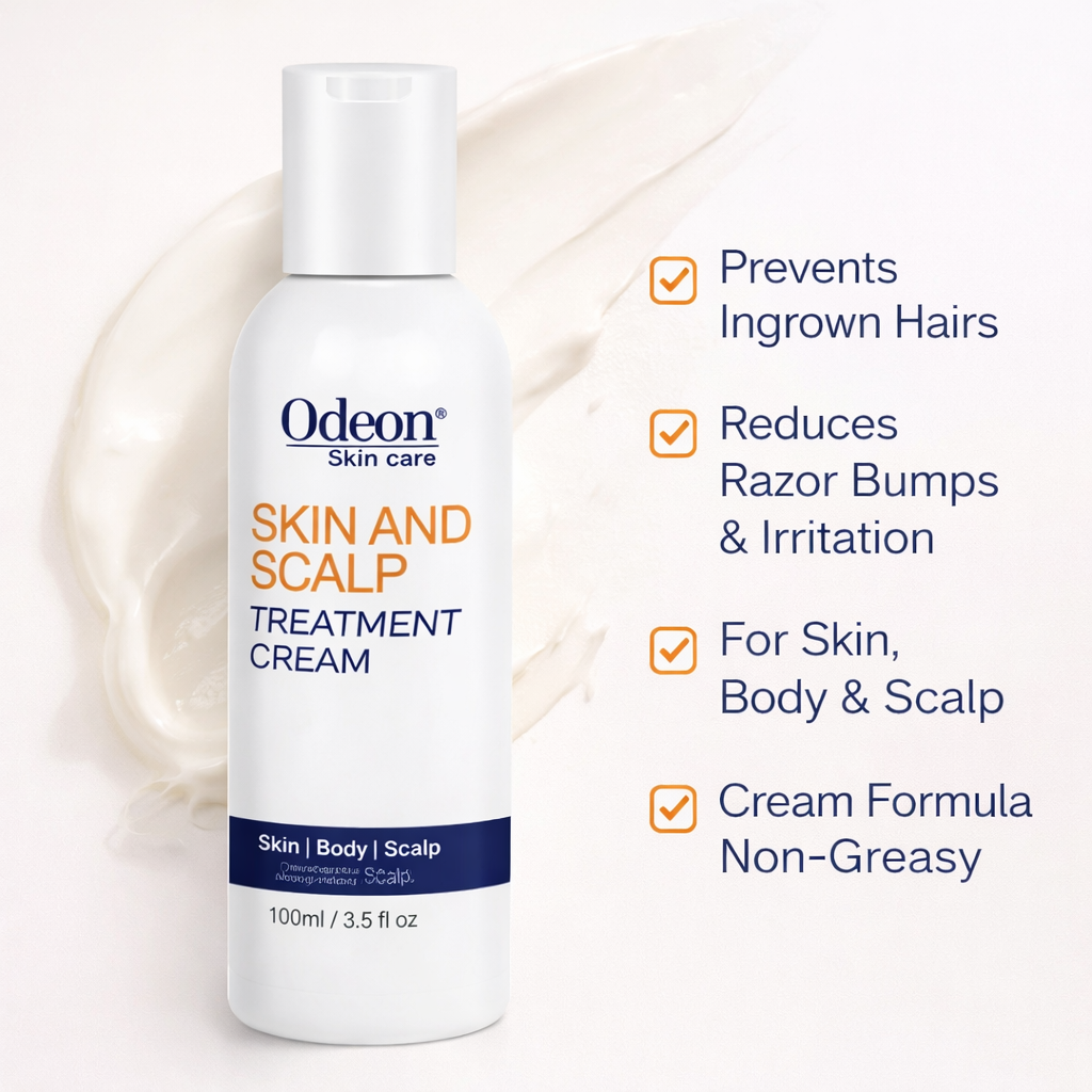 Odeon Professional Razor Bumps Care &amp; Skin and Scalp Treatment Duo – Ingrown Hair &amp; Irritation Relief (2 x 3.5 fl oz)