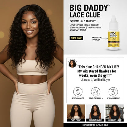 Big Daddy™ Lace Glue Extreme Hold Invisible Lace Adhesive (Waterproof &amp; Sweat-Resistant)