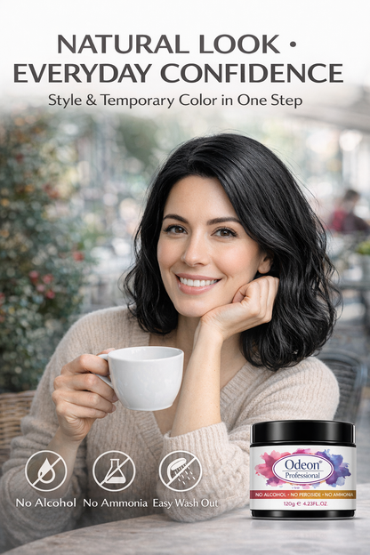 Odeon Professional Black Hair Color Wax, Temporary Hair Dye for Women &amp; Men (4.23oz)