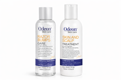 Odeon Professional Razor Bumps Care &amp; Skin and Scalp Treatment Duo – Ingrown Hair &amp; Irritation Relief (2 x 3.5 fl oz)