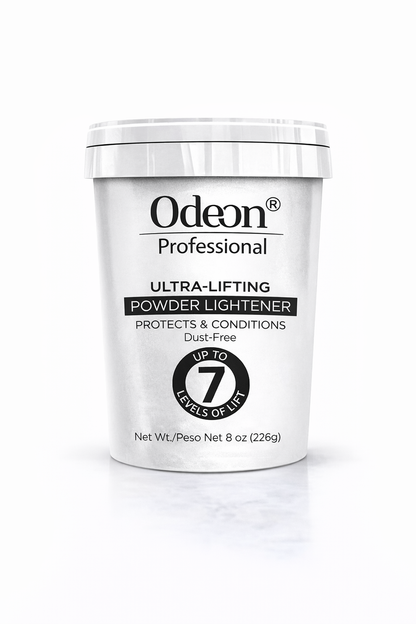 Odeon® Professional Ultra-Lifting Powder Lightener – Dust-Free Bleach, Up to 7 Levels of Lift (8 Oz)