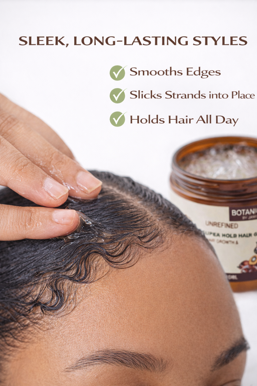 Botanic by J.Amila Batana Super Hold Hair Gel – Strong Hold, No Flakes (16oz)