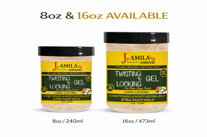 Jamila Natural Award-Winning– Xtra Hold Twisting ‘N Locking Gel (16oz / 473ml)