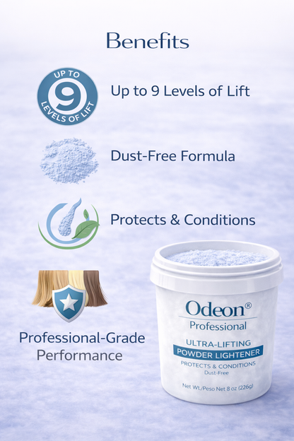 Odeon Professional Ultra-Lifting Powder Lightener up to 9 Levels 8oz (226g)