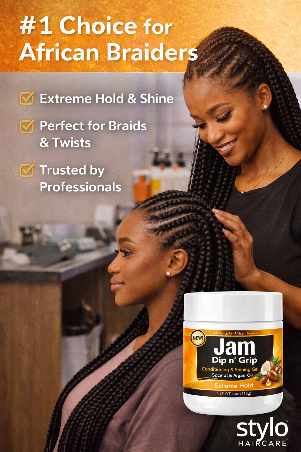Jam Dip n’ Grip® Extreme Hold Conditioning &amp; Shining Gel 4oz