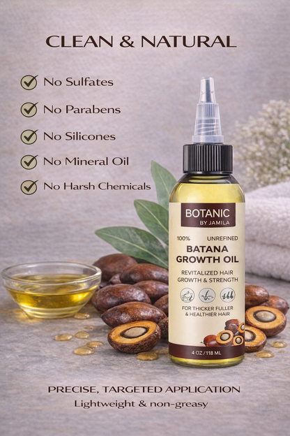 Botanic by J.Amila 100% Unrefined Batana Growth Oil Strengthen, Nourish &amp; Support Hair Growth 4 oz