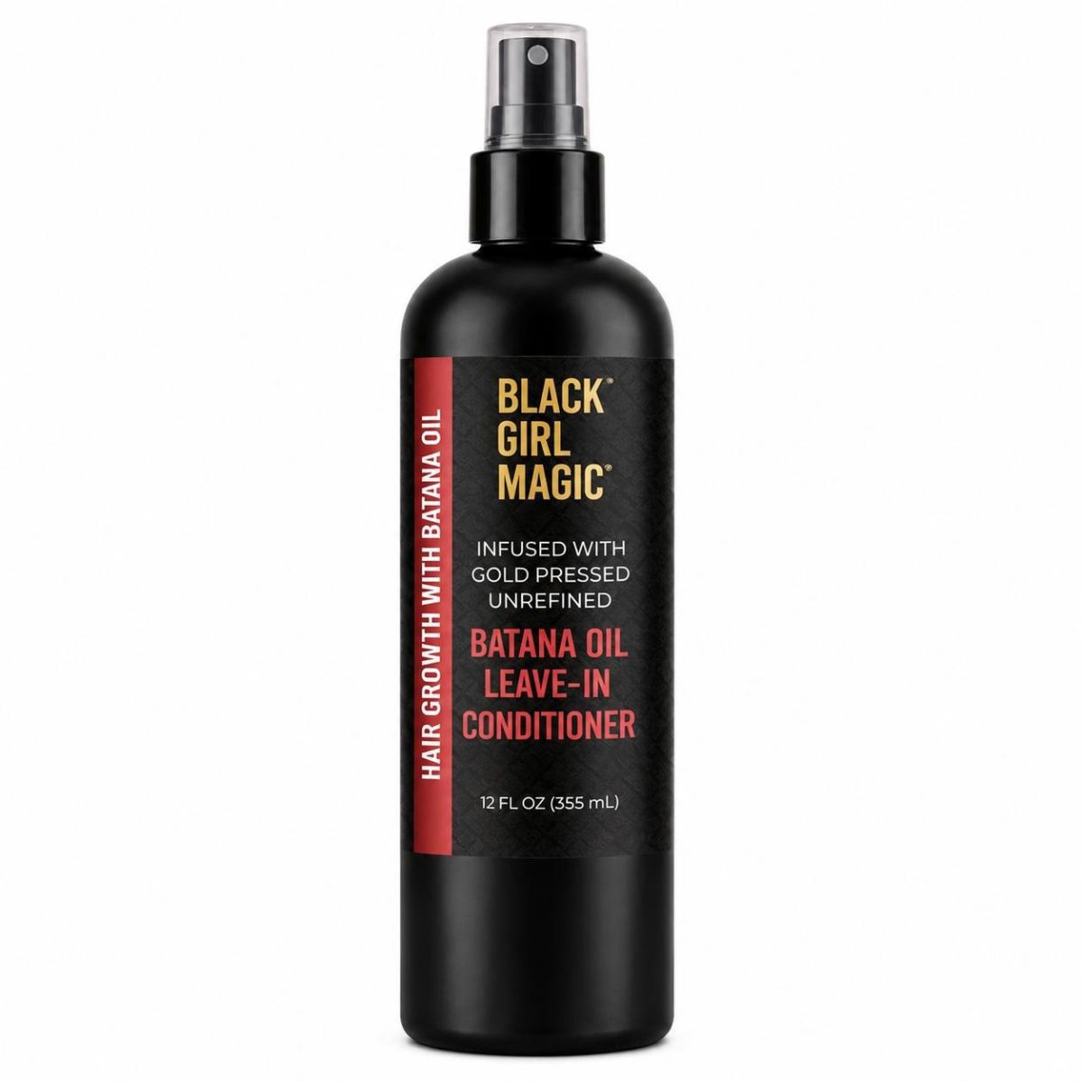 Black Girl Magic infused with gold press, unrefined Batana oil leave in conditioner 12 Oz