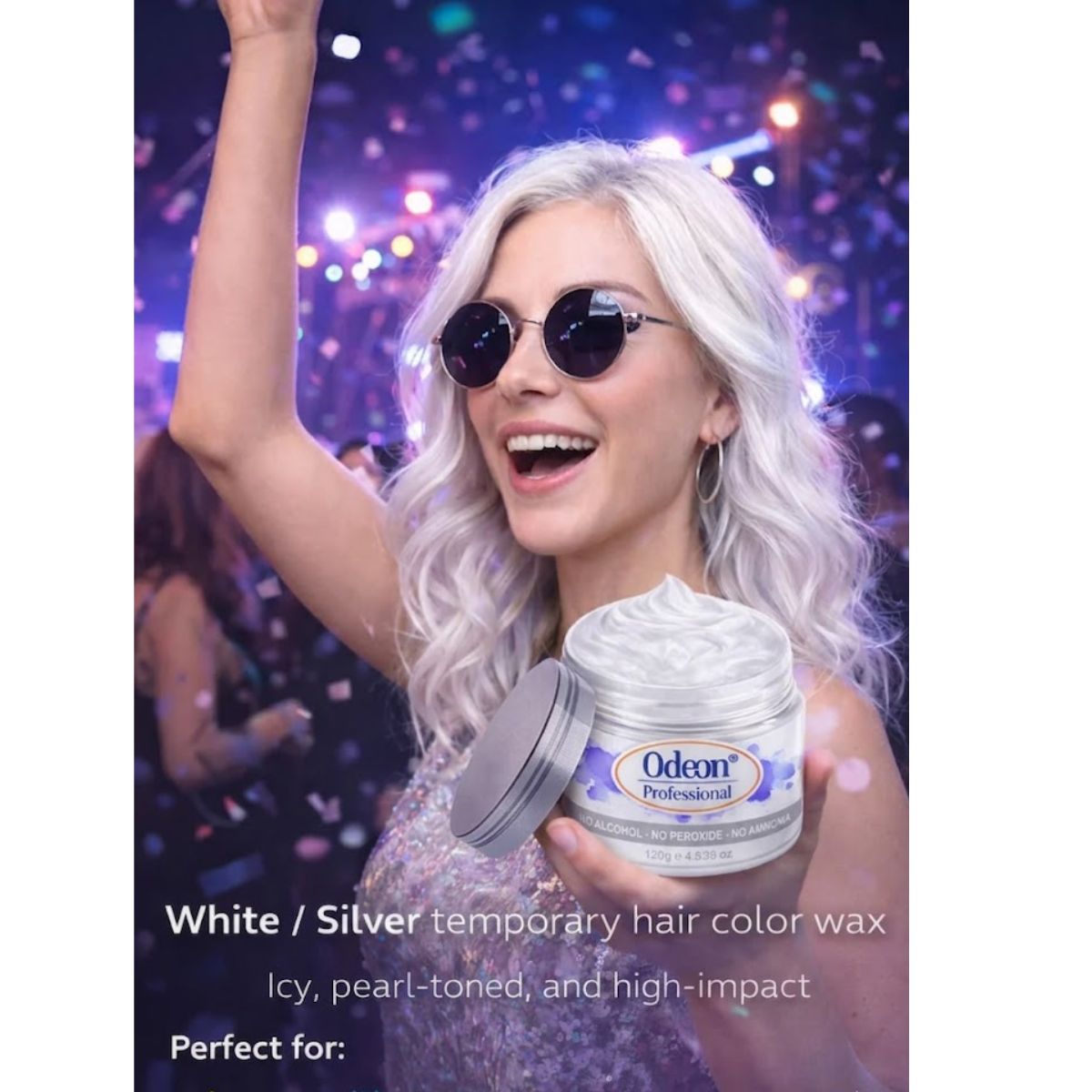 Odeon Professional Blonde Hair Color Wax – Temporary Hair Dye for Women &amp; Men | Washable, Natural Formula, Easy Styling (4.23oz)
