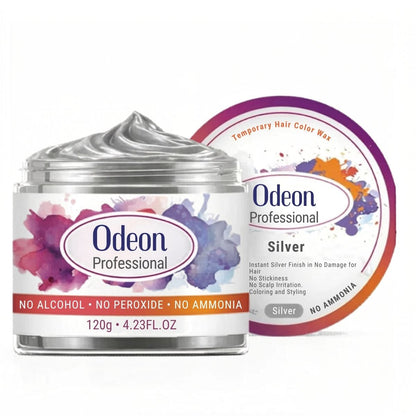 Odeon Professional Silver Hair Color Wax – Temporary Hair Dye for Women &amp; Men | Washable, Natural Ingredients, Easy Styling (4.23oz)