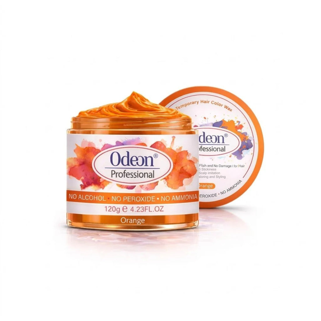 Odeon Professional Orange Hair Color Wax, Temporary Hair Dye for Women &amp; Men (4.23oz)