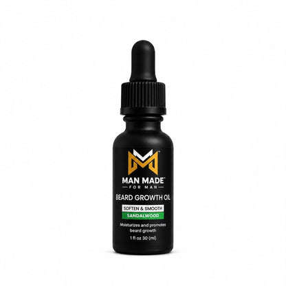 Man Made Sandalwood Beard Growth Oil | Fuller, Softer &amp; Healthier Beard