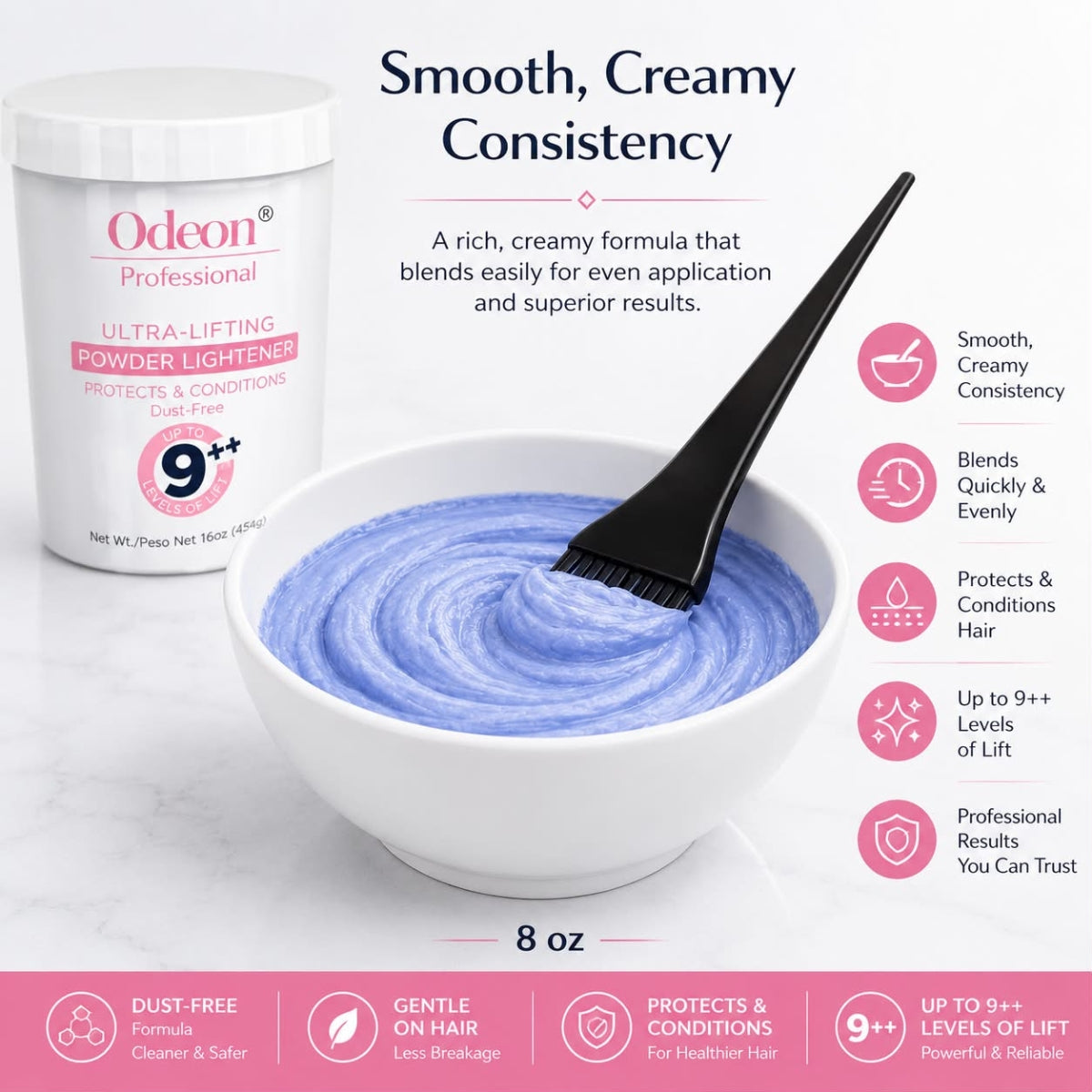 Odeon Professional Ultra-Lifting Powder Hair Lightener Up To 9++ level 8oz