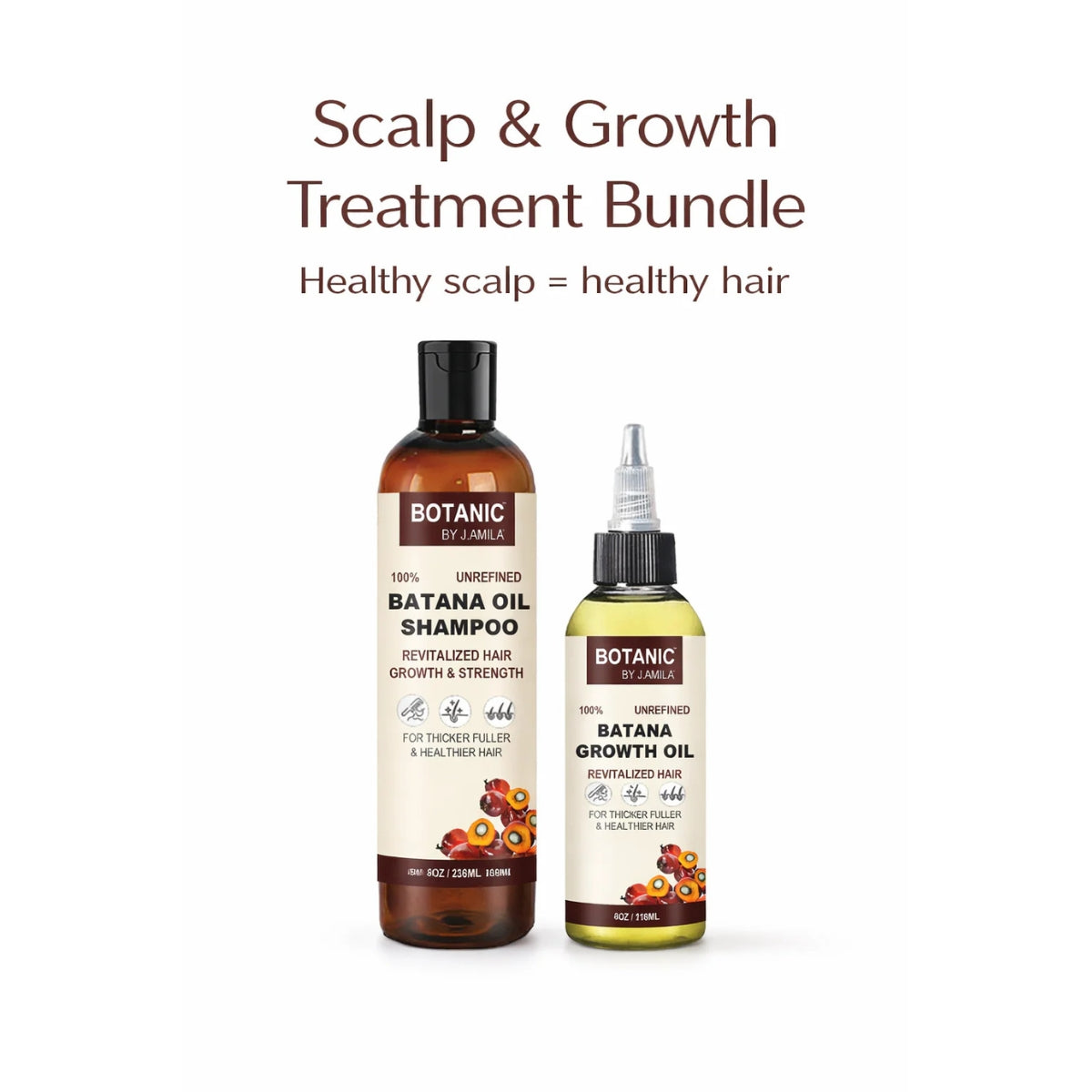 Botanic Hair Care. 100% Unrefined Scalp &amp; Growth Treatment Bundle