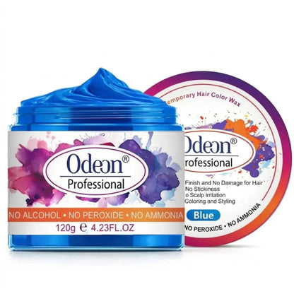 Odeon Professional Blue Hair Color Wax, Temporary Hair Dye for Women &amp; Men (4.23oz)