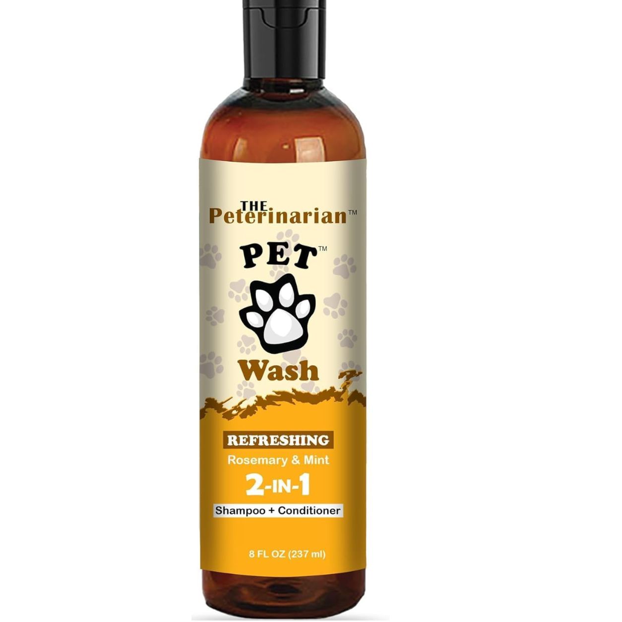 The Peterinarian 2-in-1 Pet Wash Shampoo &amp; Conditioner – Refreshing Rosemary &amp; Mint (8 fl oz)