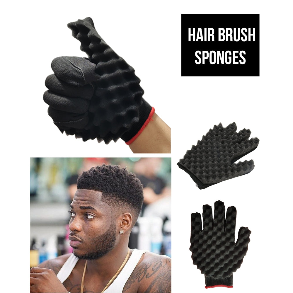 Sponge Brush Glove for Curls and Coils, Curling Sponge Glove for Men or Women Curls