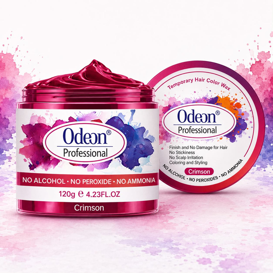 Odeon Professional CRIMSON Hair Color Wax, Temporary Hair Dye for Men &amp; Women  (4.23oz)