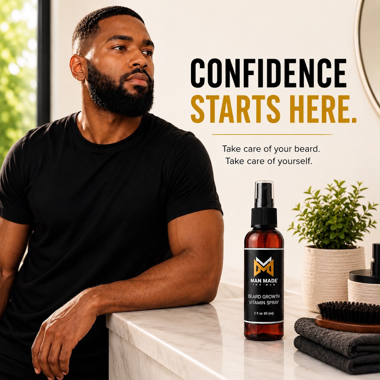 Man Made Beard Growth Vitamin Spray | Fuller &amp; Healthier Beard Growth