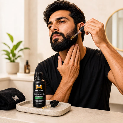 Man Made Sandalwood Beard Growth Oil | Fuller, Softer &amp; Healthier Beard