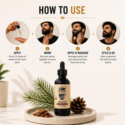Beard Game Pine &amp; Cedarwood Beard Oil | Soften, Condition &amp; Nourish