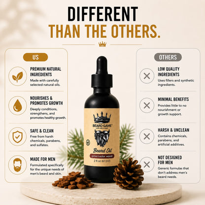 Beard Game Pine &amp; Cedarwood Beard Oil | Soften, Condition &amp; Nourish