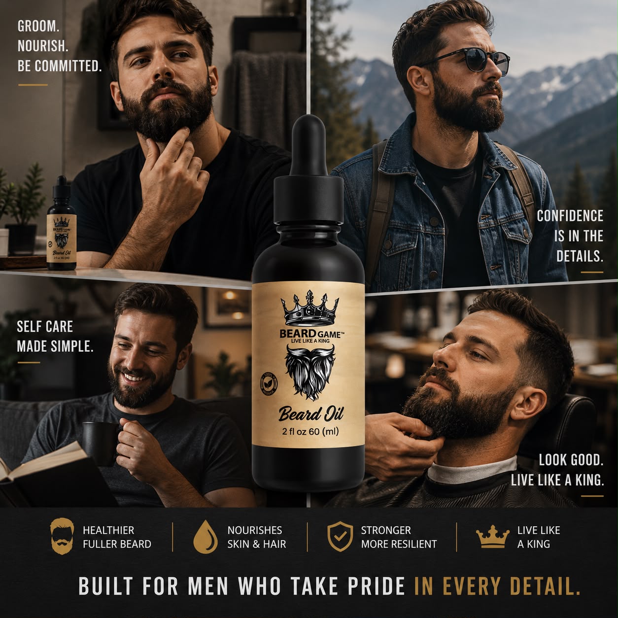 Beard Game Premium Beard Oil | Soft, Healthy &amp; Well-Groomed Beard