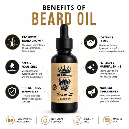 Beard Game Premium Beard Oil | Soft, Healthy &amp; Well-Groomed Beard