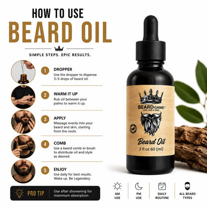 Beard Game Premium Beard Oil | Soft, Healthy &amp; Well-Groomed Beard
