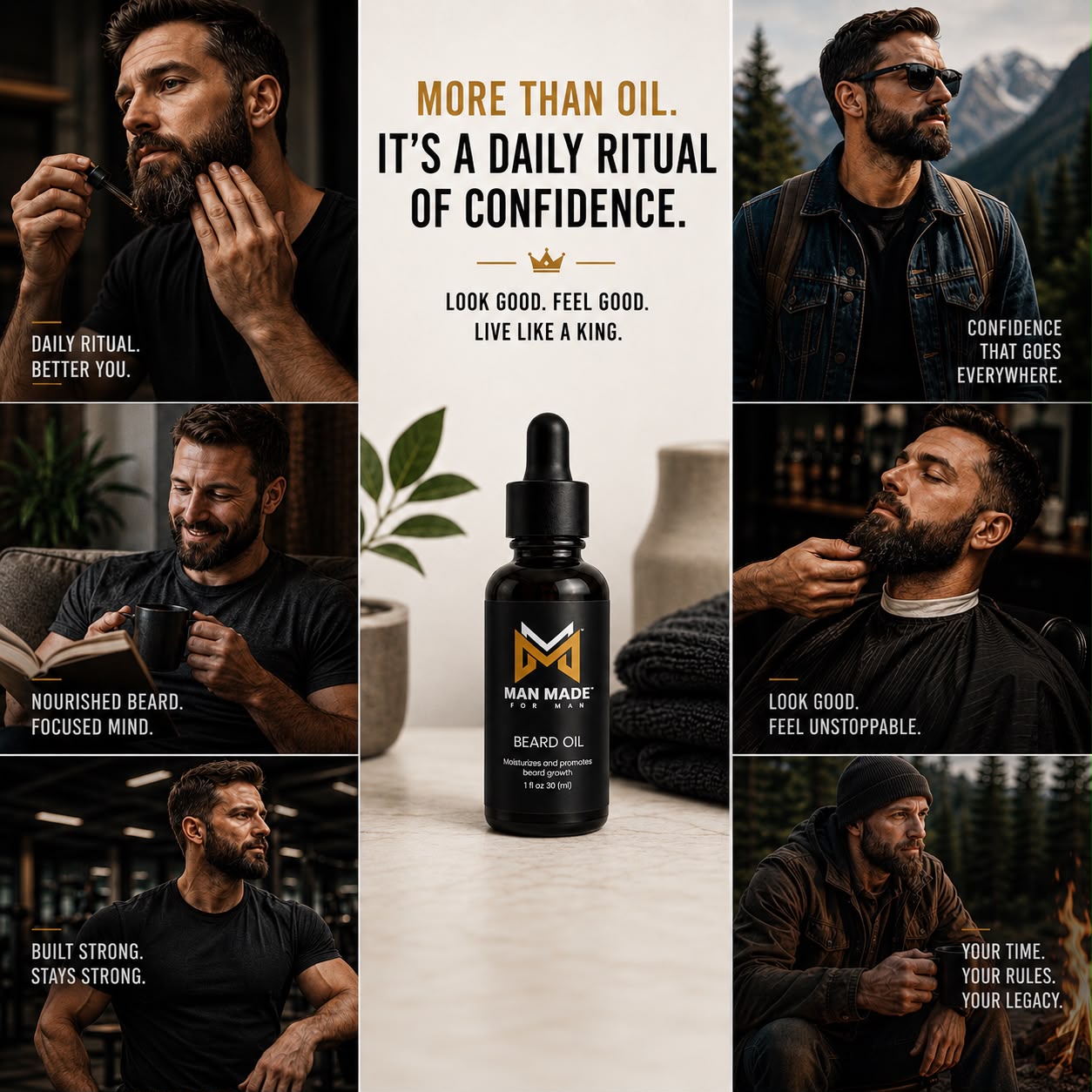 Man Made Beard Oil | Premium Beard Conditioning &amp; Grooming Oil