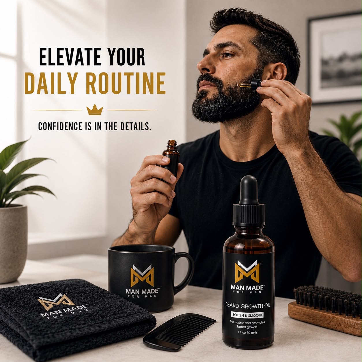 Man Made Beard Growth Oil | Soften, Smooth &amp; Nourish Your Beard