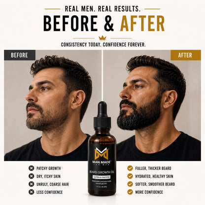 Man Made Beard Growth Oil | Soften, Smooth &amp; Nourish Your Beard