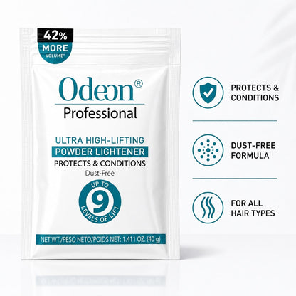 Odeon Professional Ultra High-Lifting Powder Lightener Trial Size | Up to 9 Levels of Lift