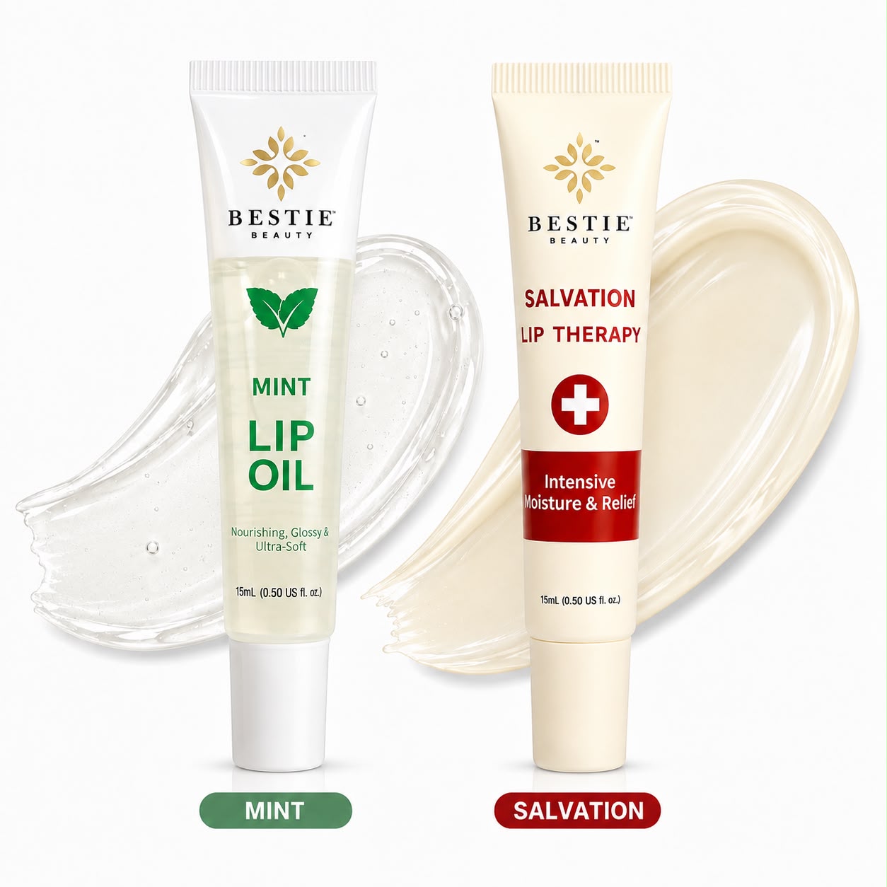 Bestie Beauty Mint Lip Oil &amp; Salvation Lip Therapy Duo