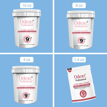Odeon Professional Ultra-Lifting Powder Lightener Up To 9++ level For Hair 4oz