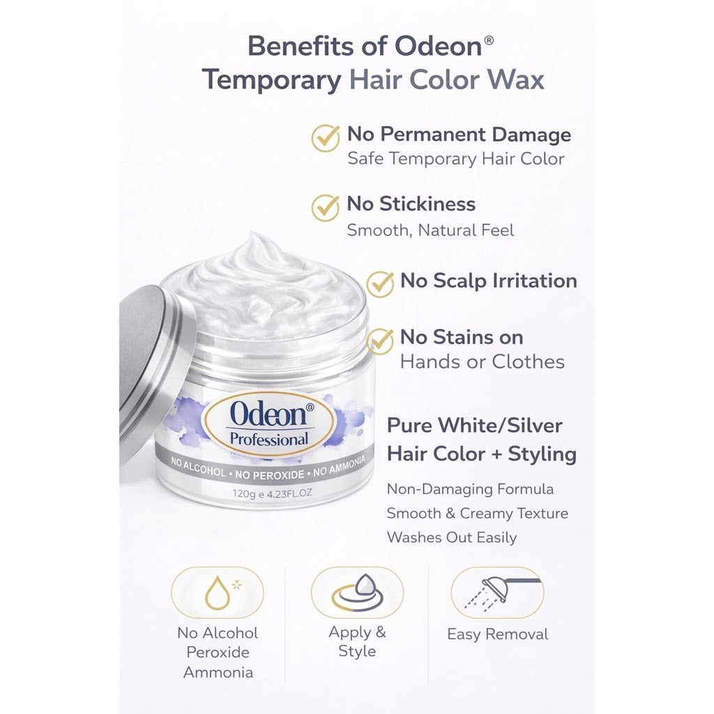 Odeon Professional Blonde Hair Color Wax – Temporary Hair Dye for Women &amp; Men | Washable, Natural Formula, Easy Styling (4.23oz)