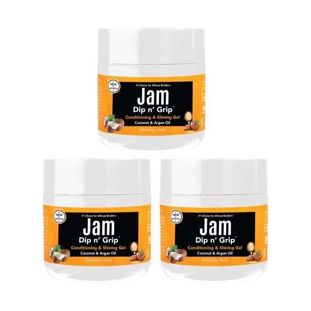 JAM DIP N GRIP Extreme Hold Conditioning &amp; Shining Gel bundle (3) 2oz each